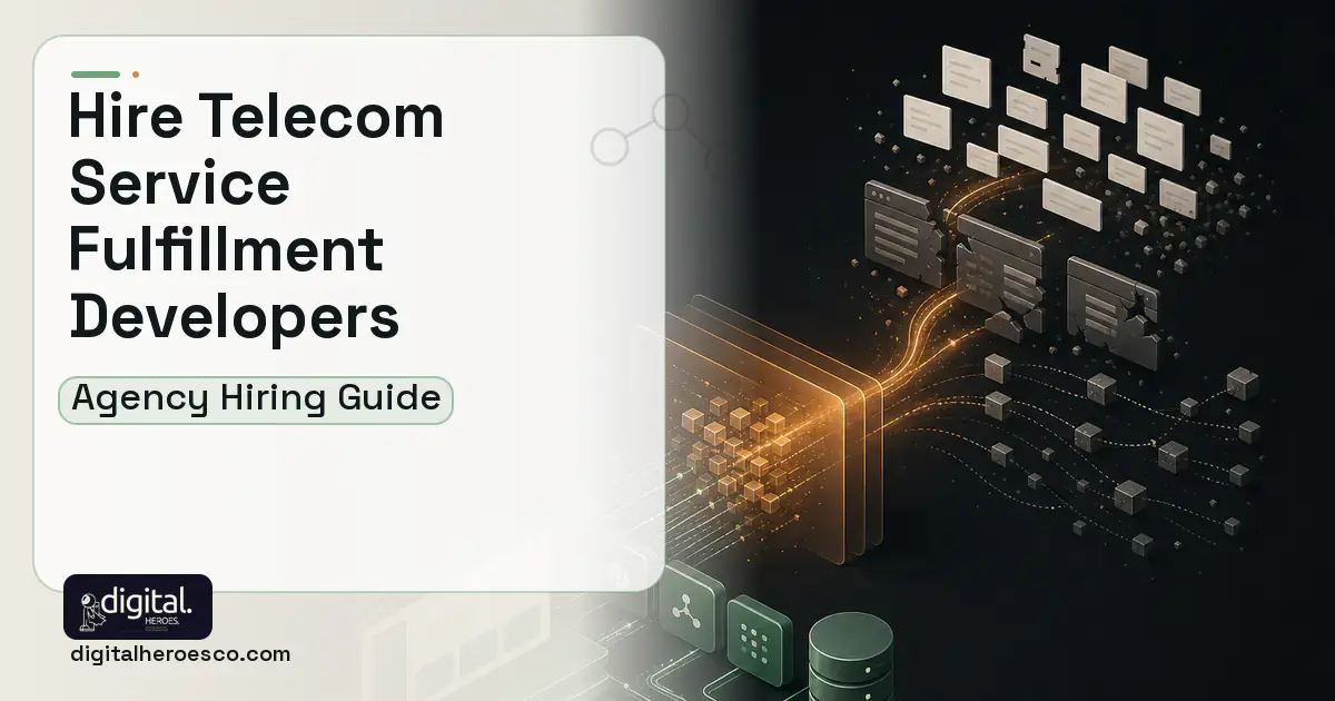 Custom Software Development workflow illustration for Telecom Service Fulfillment Software.