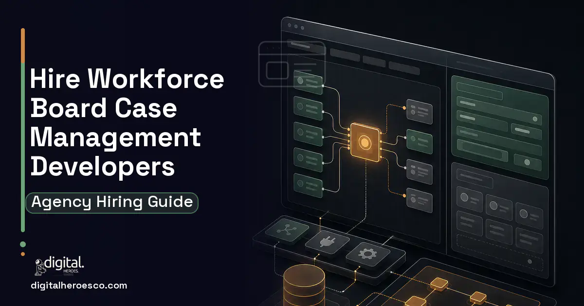 Internal Tools Development product interface illustration for Workforce Development Board Case Management Software.