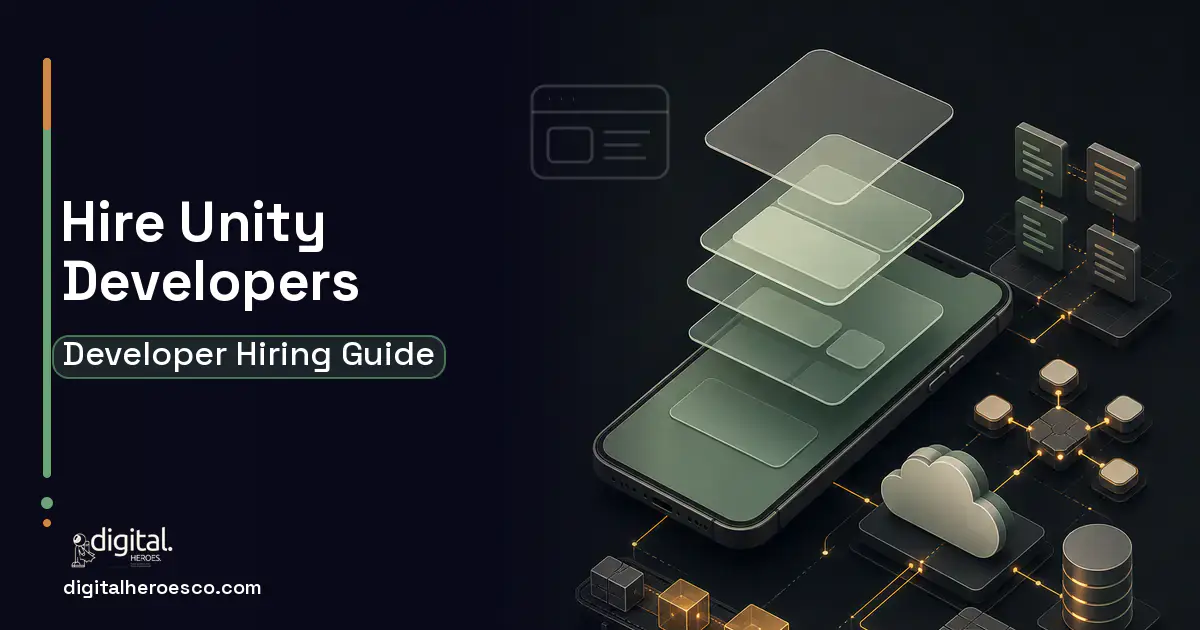 Mobile App Development product interface illustration for Hire Unity Developers.