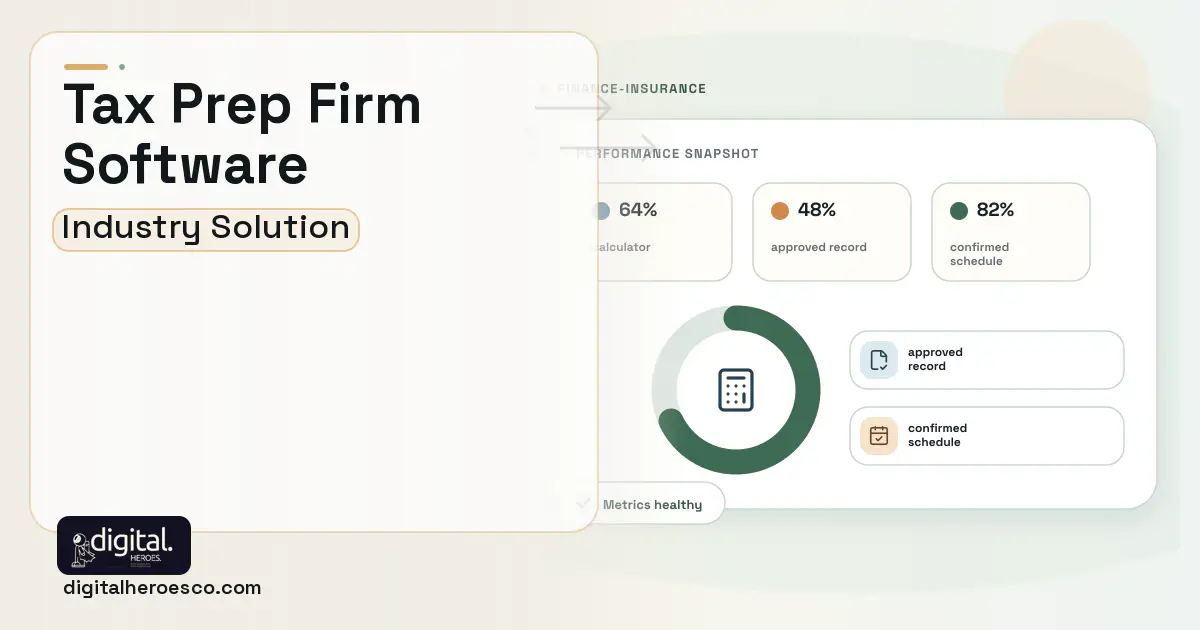Tax Preparation software visual showing calculator, approved record, and confirmed schedule.