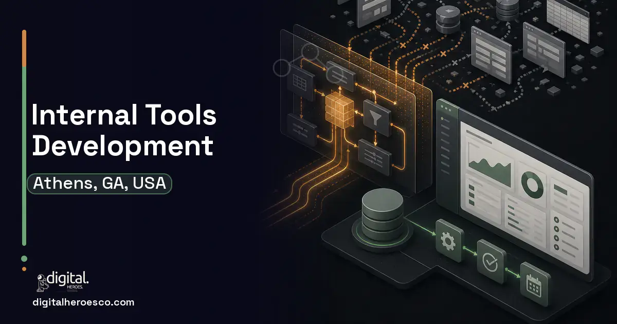 Internal Tools Development workflow illustration for Athens, GA, USA.