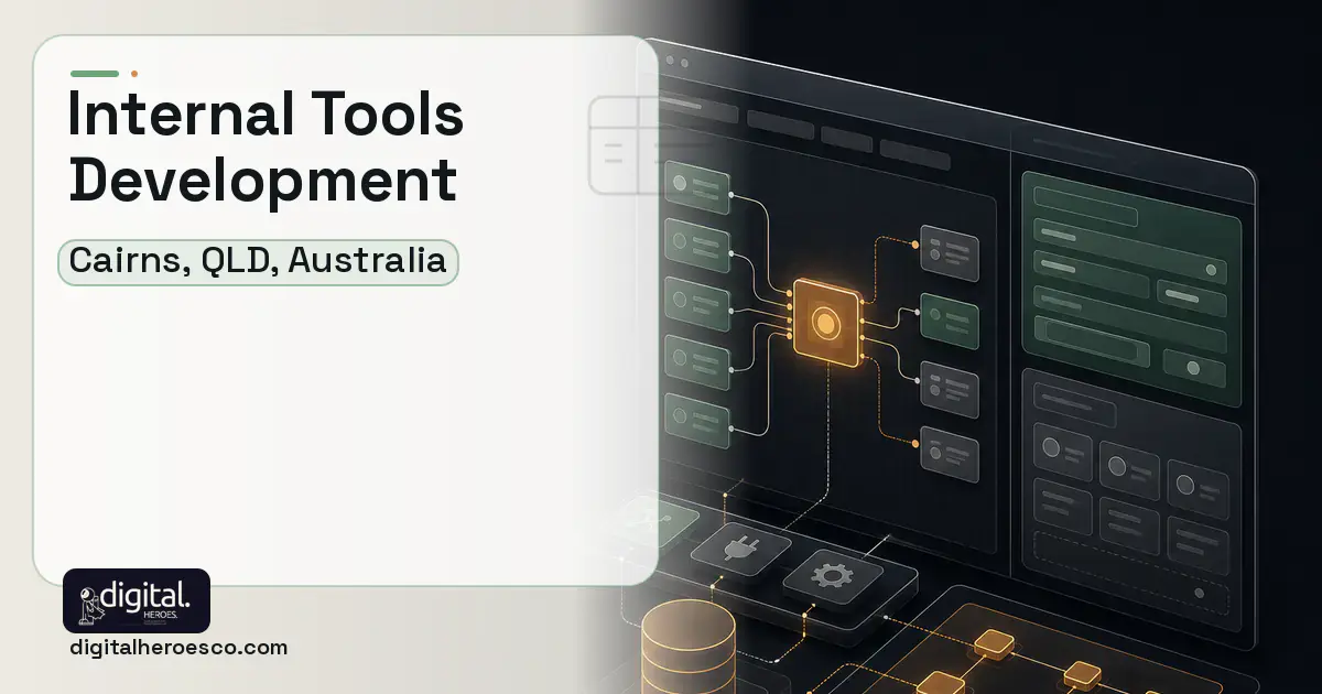 Internal Tools Development product interface illustration for Cairns, QLD, Australia.
