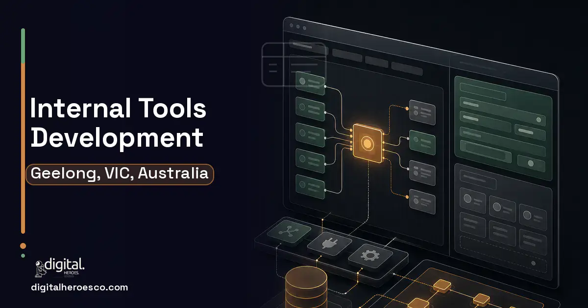 Internal Tools Development product interface illustration for Geelong, VIC, Australia.