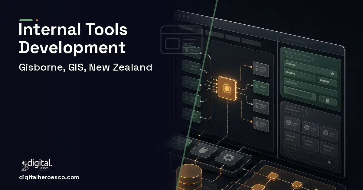 Internal Tools Development product interface illustration for Gisborne, GIS, New Zealand.