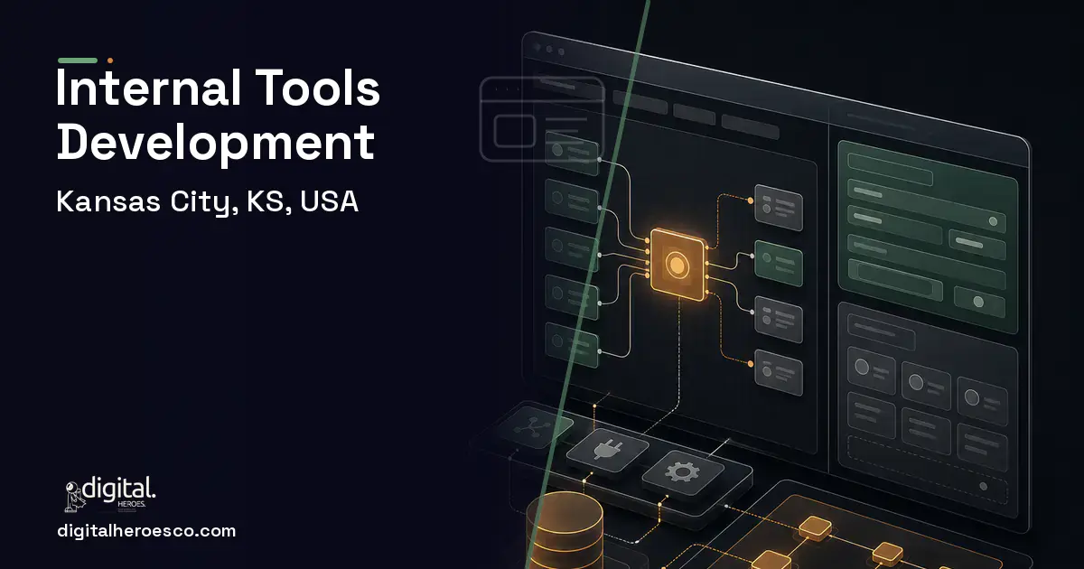 Internal Tools Development product interface illustration for Kansas City, KS, USA.