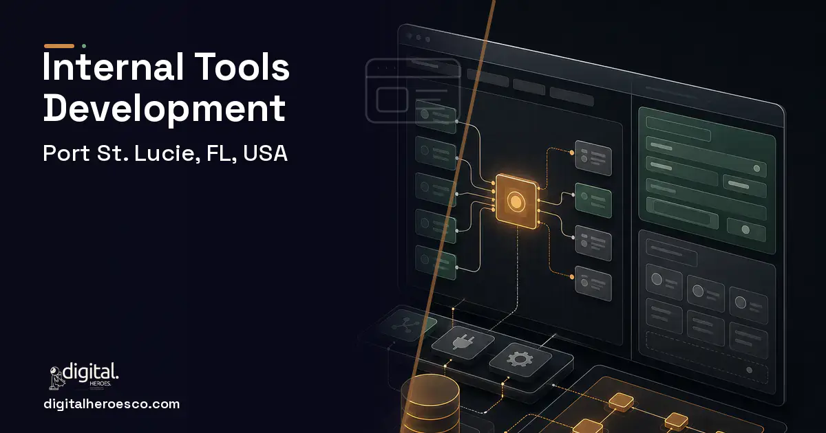 Internal Tools Development product interface illustration for Port St. Lucie, FL, USA.