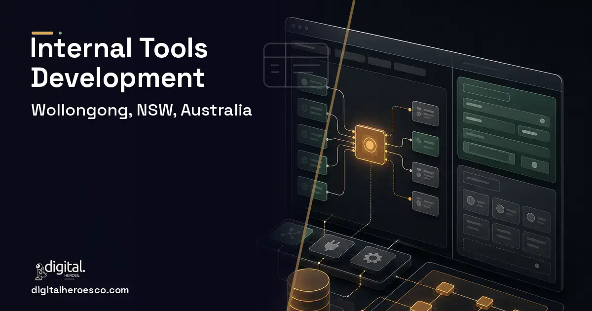 Internal Tools Development product interface illustration for Wollongong, NSW, Australia.