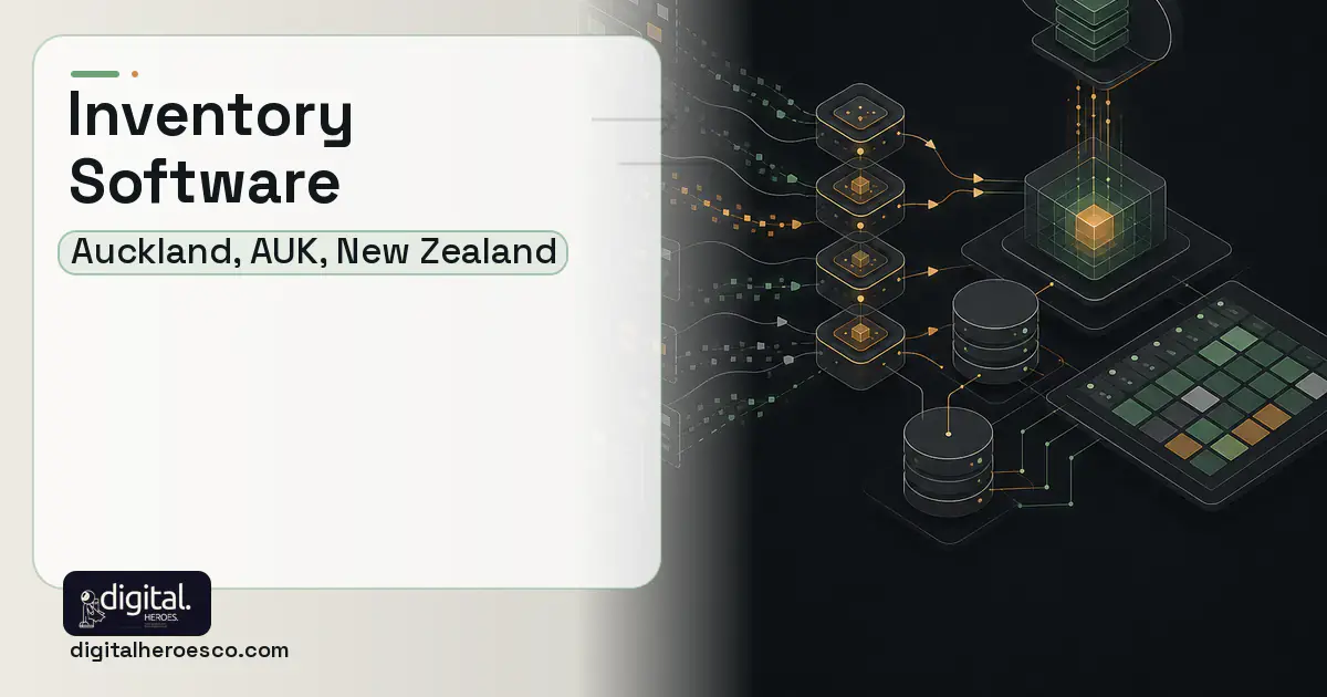 Inventory Software workflow illustration for Auckland, AUK, New Zealand.