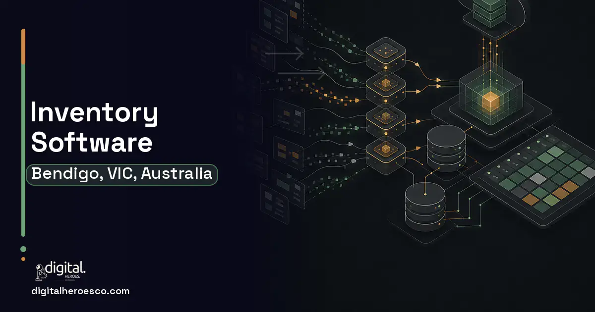 Inventory Software workflow illustration for Bendigo, VIC, Australia.