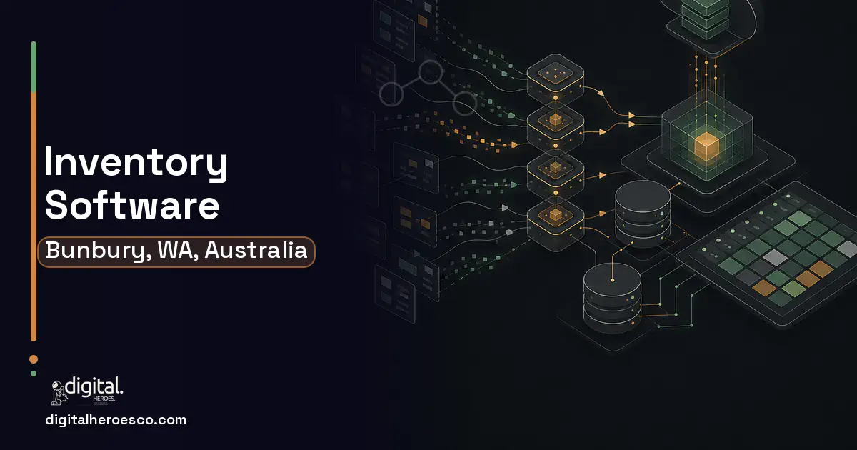 Inventory Software workflow illustration for Bunbury, WA, Australia.