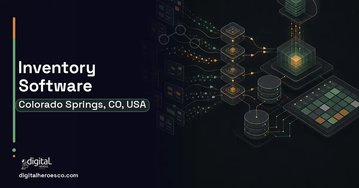 Inventory Software workflow illustration for Colorado Springs, CO, USA.