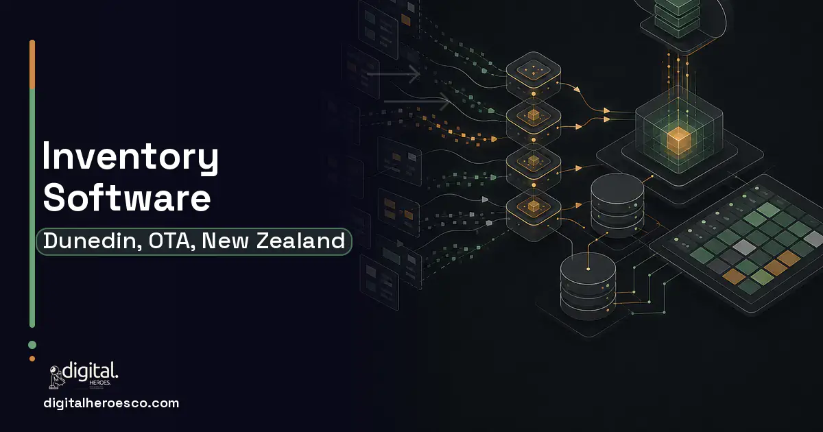 Inventory Software workflow illustration for Dunedin, OTA, New Zealand.