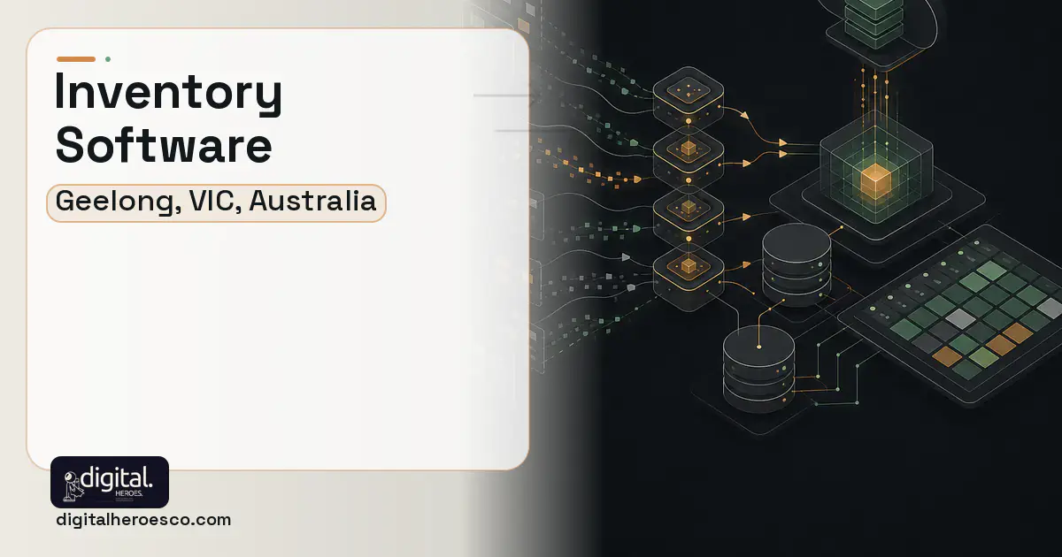 Inventory Software workflow illustration for Geelong, VIC, Australia.