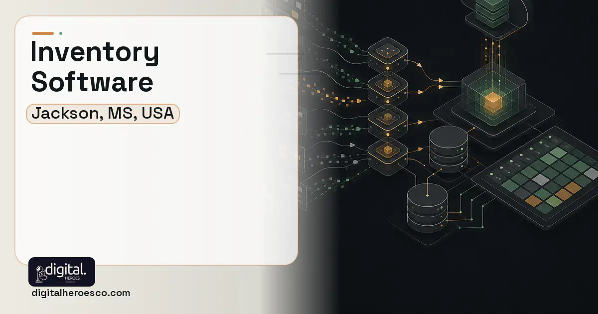 Inventory Software workflow illustration for Jackson, MS, USA.