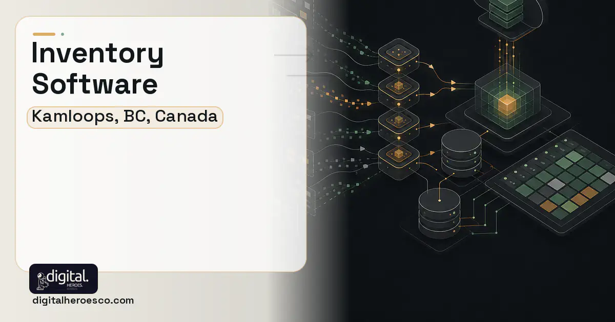Inventory Software workflow illustration for Kamloops, BC, Canada.