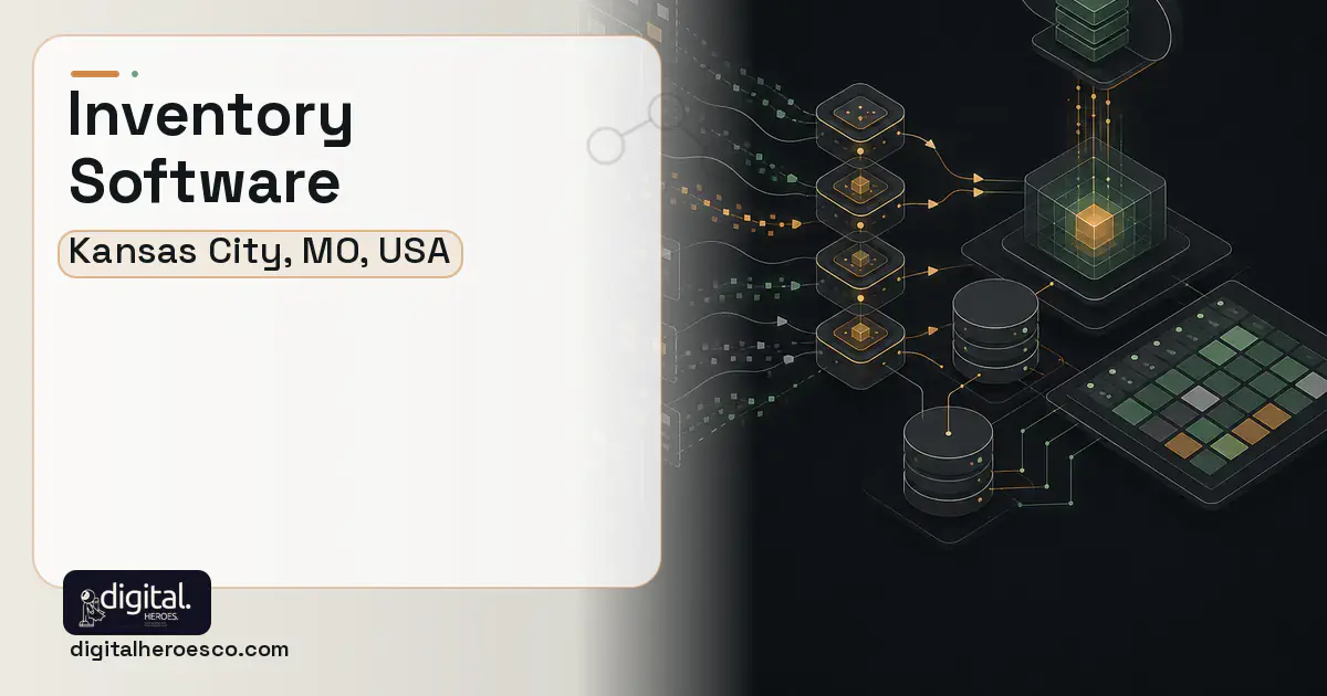 Inventory Software workflow illustration for Kansas City, MO, USA.