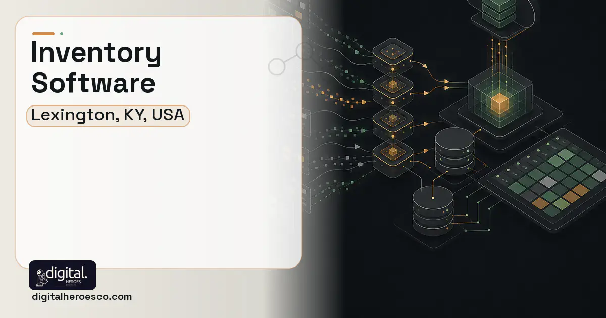 Inventory Software workflow illustration for Lexington, KY, USA.