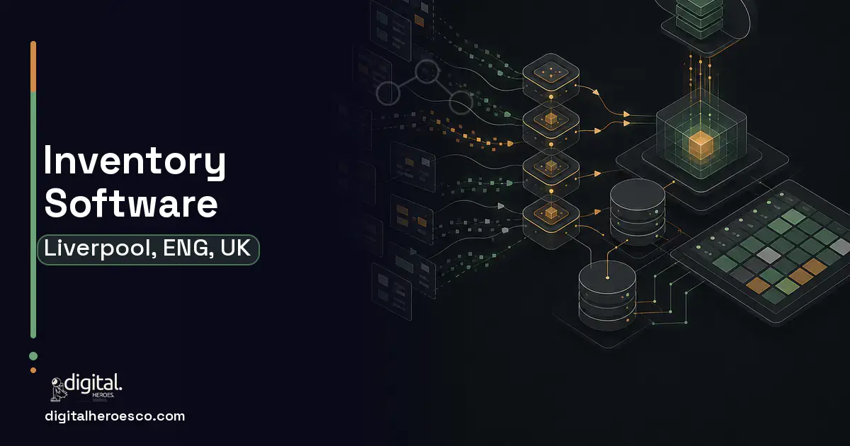 Inventory Software workflow illustration for Liverpool, ENG, UK.