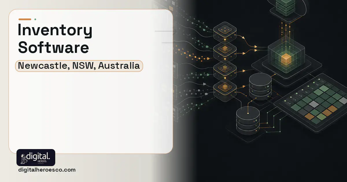 Inventory Software workflow illustration for Newcastle, NSW, Australia.