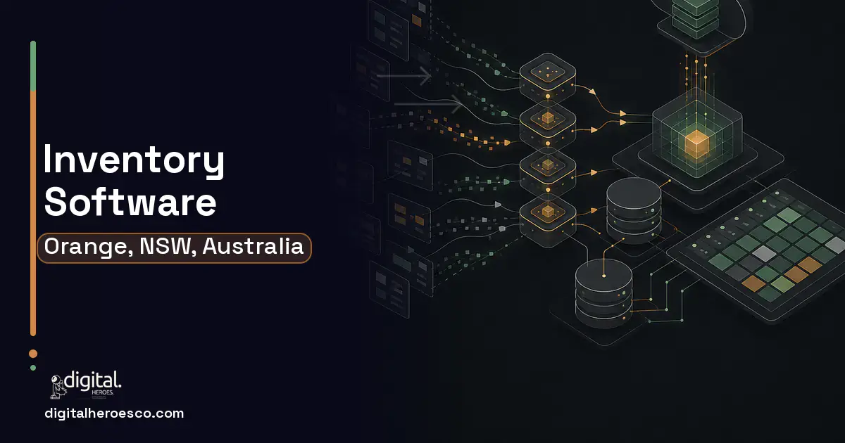 Inventory Software workflow illustration for Orange, NSW, Australia.