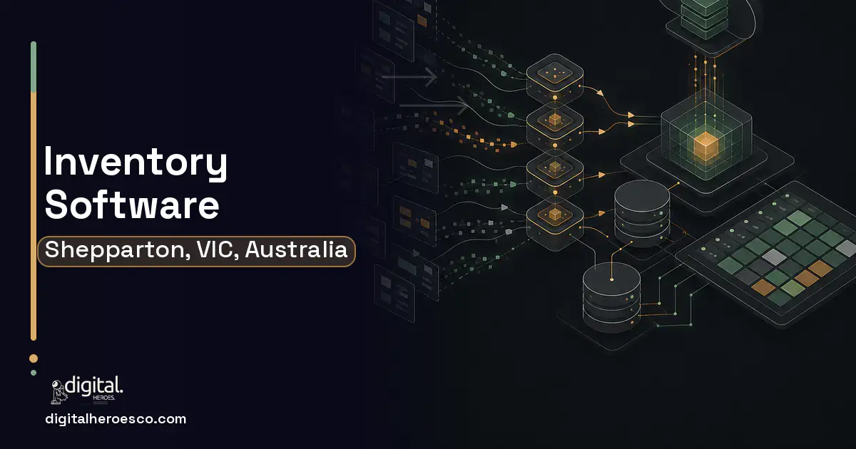 Inventory Software workflow illustration for Shepparton, VIC, Australia.