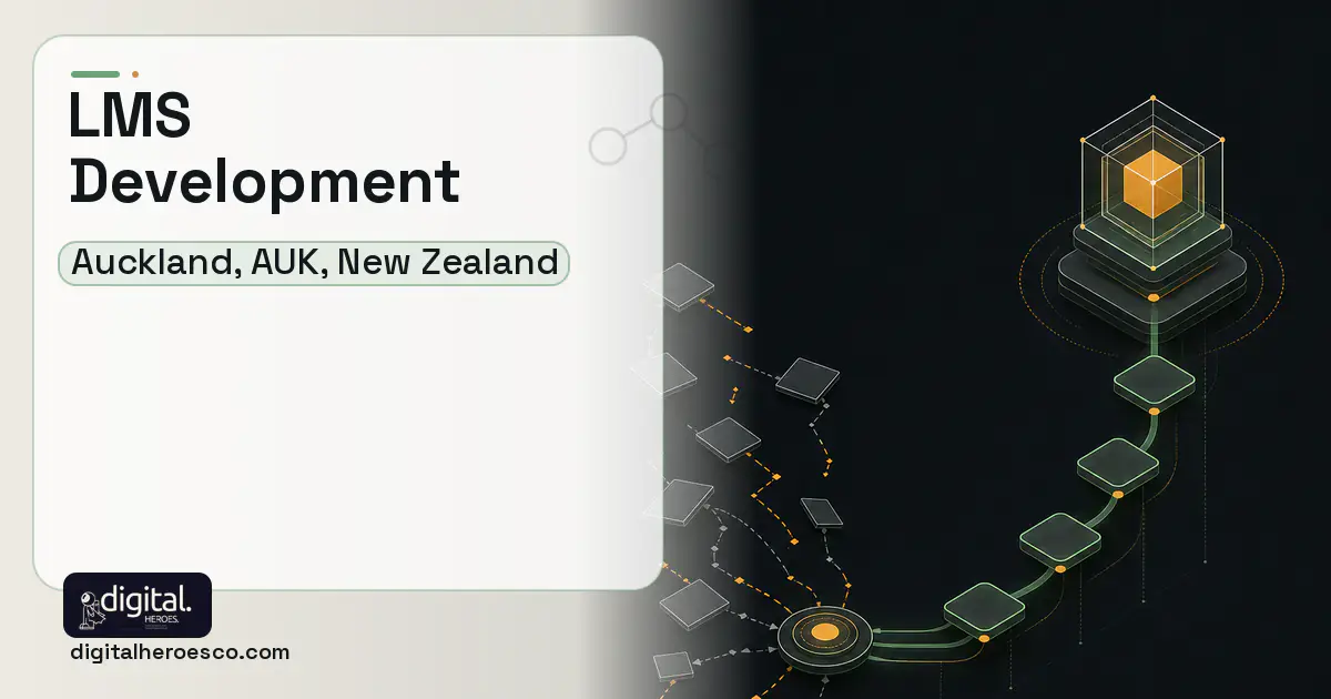 LMS Development workflow illustration for Auckland, AUK, New Zealand.