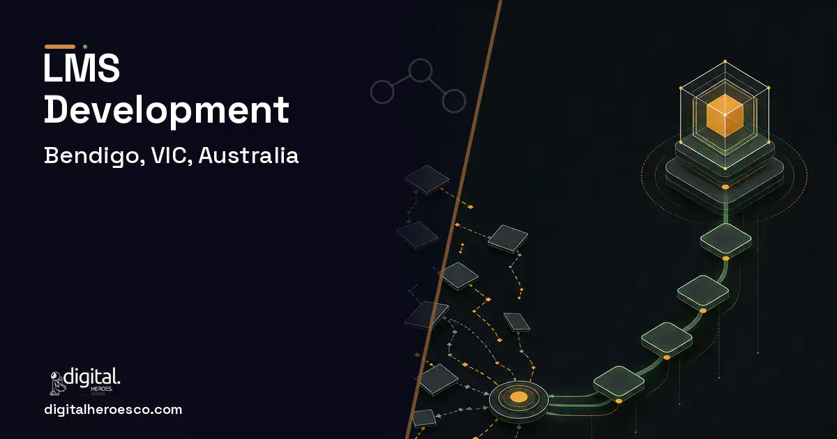 LMS Development workflow illustration for Bendigo, VIC, Australia.