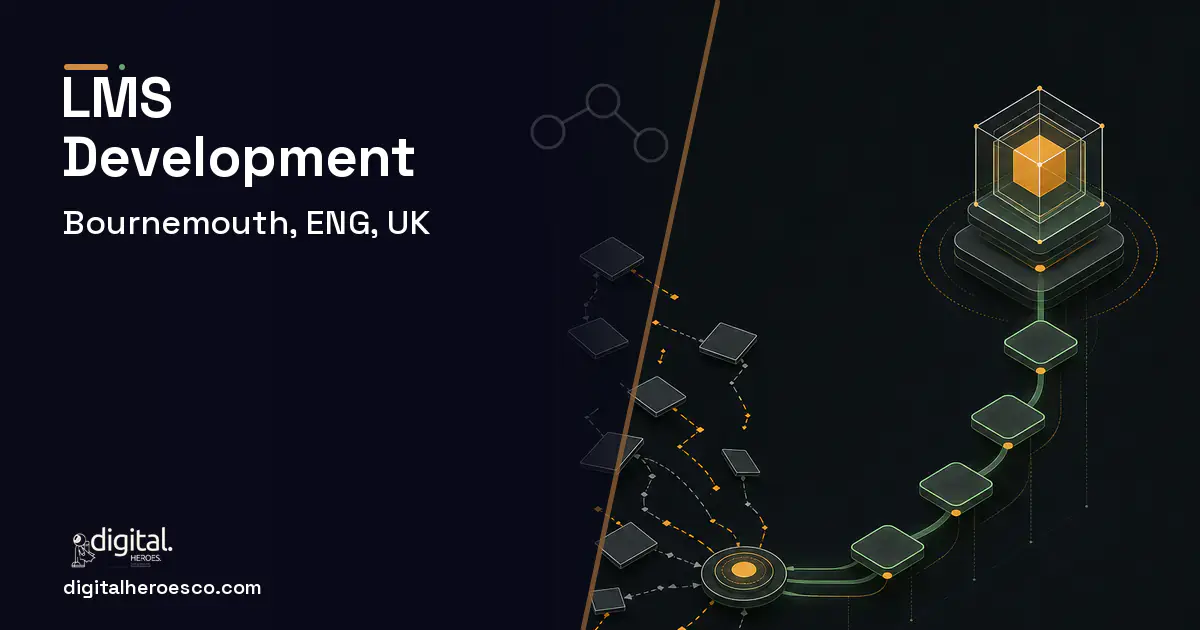 LMS Development workflow illustration for Bournemouth, ENG, UK.