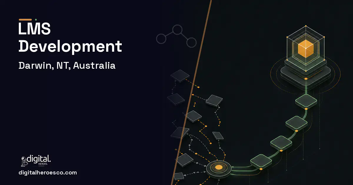 LMS Development workflow illustration for Darwin, NT, Australia.