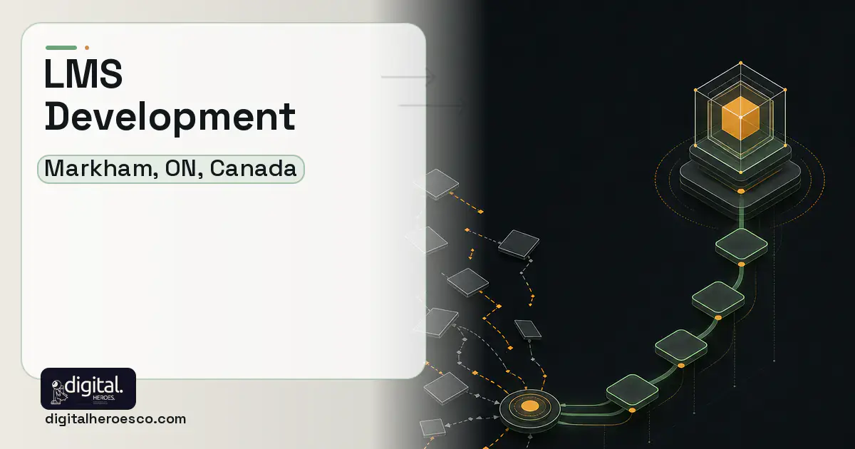 LMS Development workflow illustration for Markham, ON, Canada.