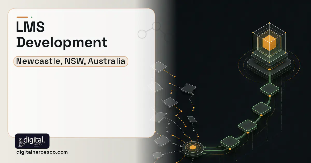 LMS Development workflow illustration for Newcastle, NSW, Australia.