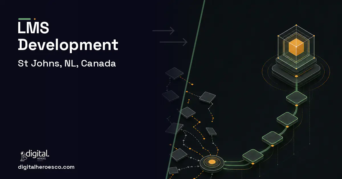 LMS Development workflow illustration for St Johns, NL, Canada.