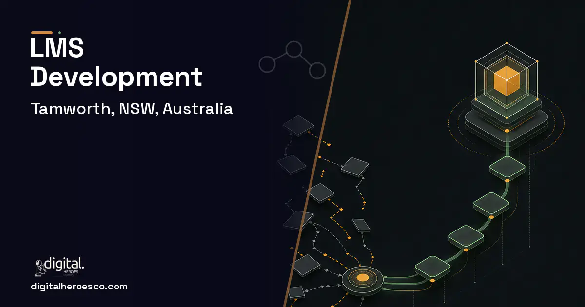 LMS Development workflow illustration for Tamworth, NSW, Australia.