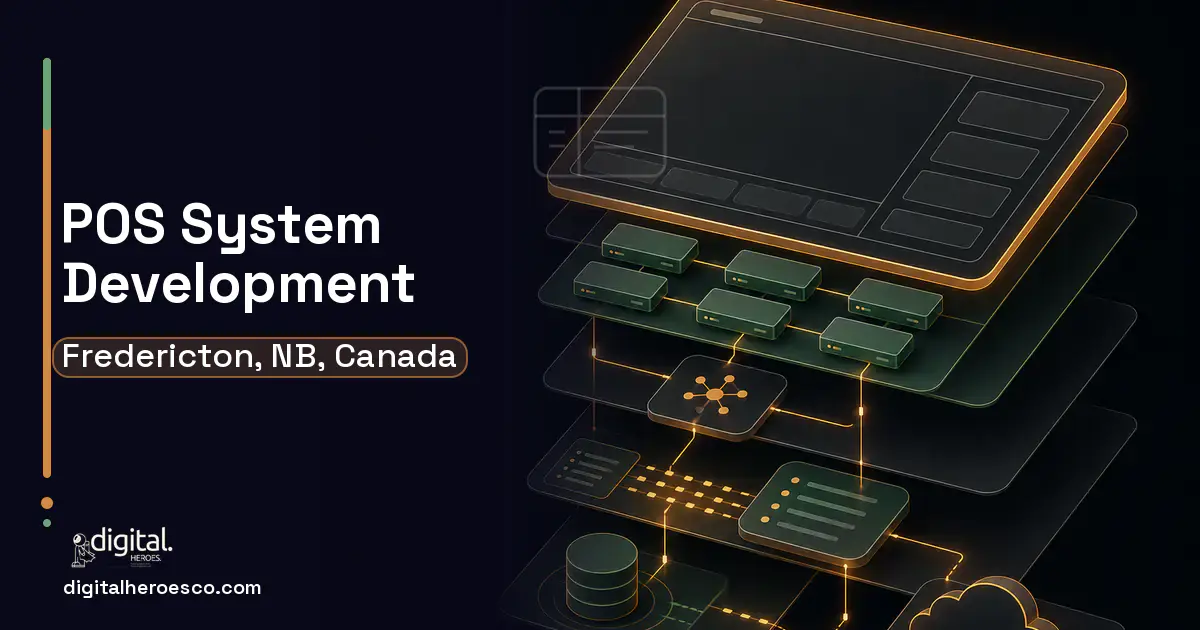 POS System Development product interface illustration for Fredericton, NB, Canada.