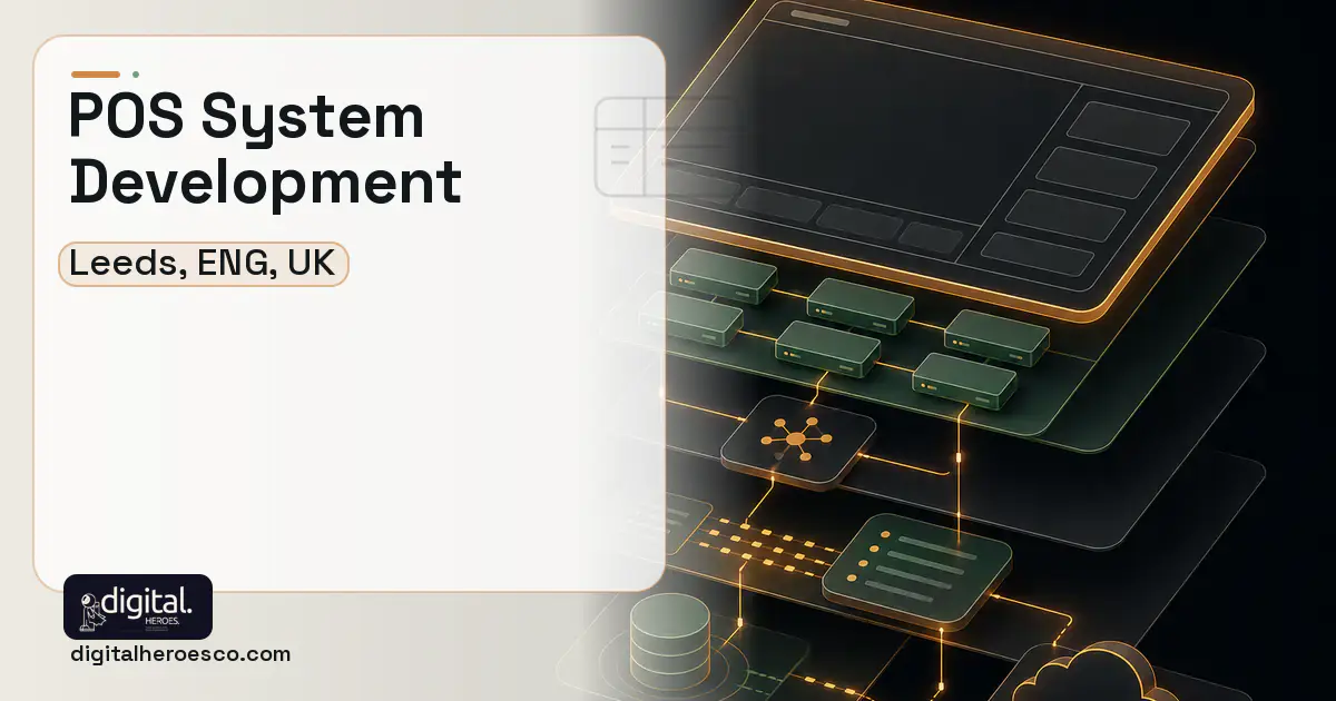 POS System Development product interface illustration for Leeds, ENG, UK.