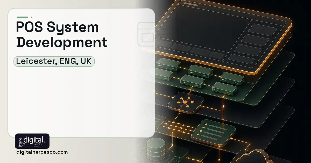 POS System Development product interface illustration for Leicester, ENG, UK.