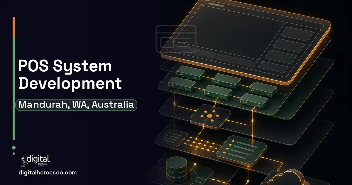 POS System Development product interface illustration for Mandurah, WA, Australia.