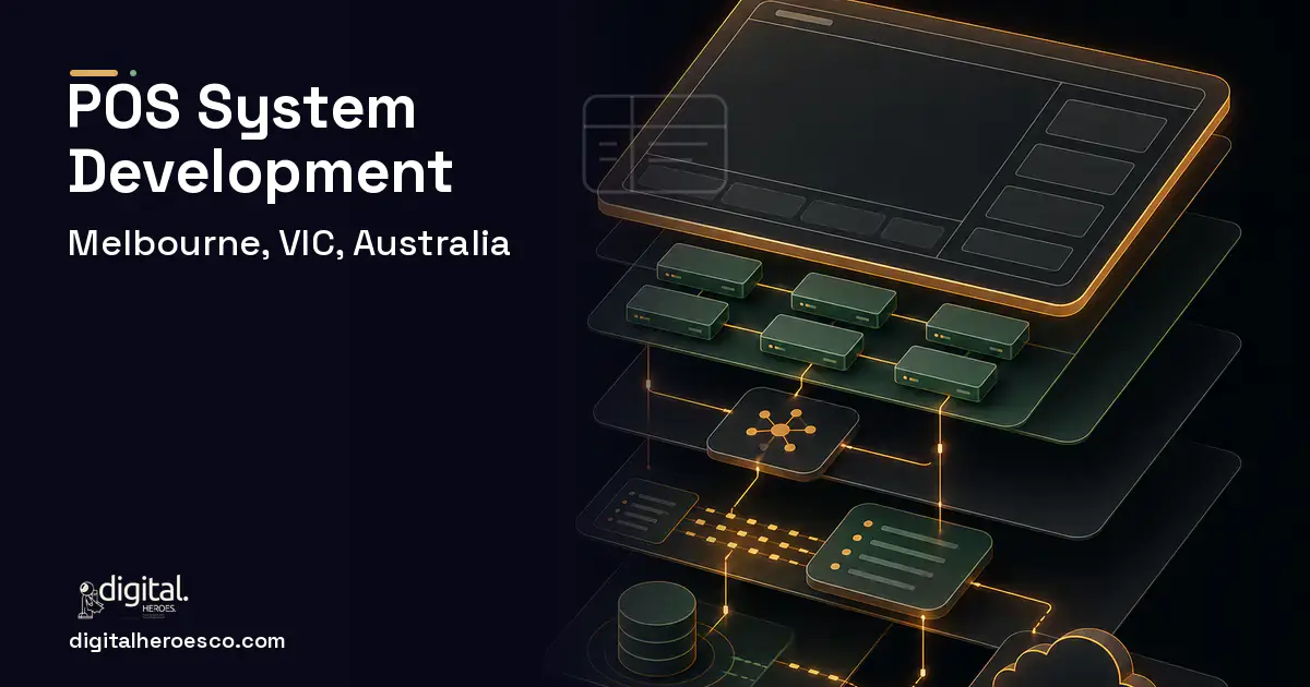 POS System Development product interface illustration for Melbourne, VIC, Australia.