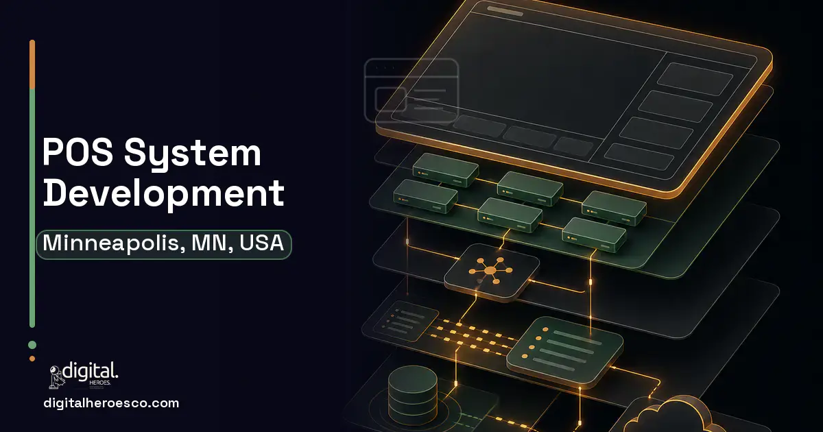 POS System Development product interface illustration for Minneapolis, MN, USA.