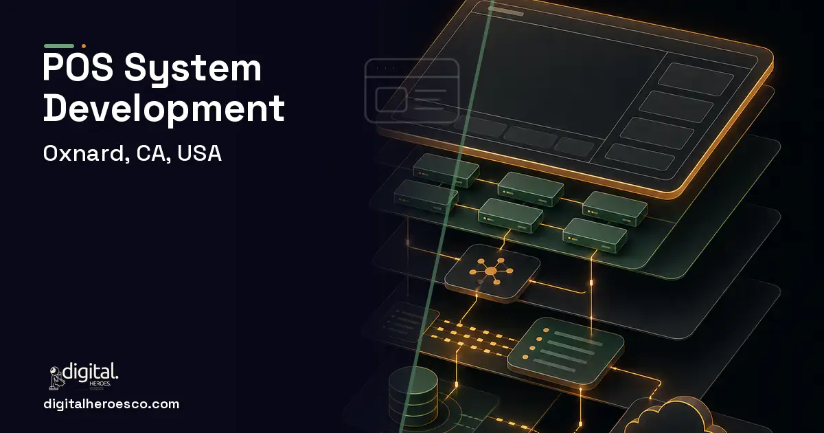 POS System Development product interface illustration for Oxnard, CA, USA.