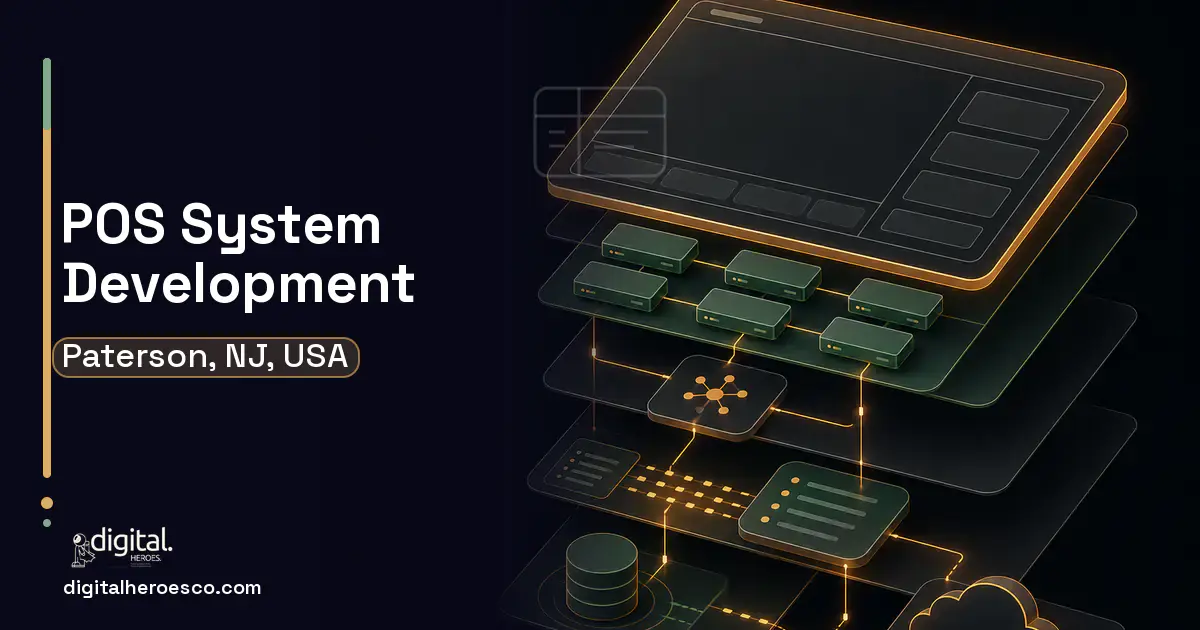 POS System Development product interface illustration for Paterson, NJ, USA.
