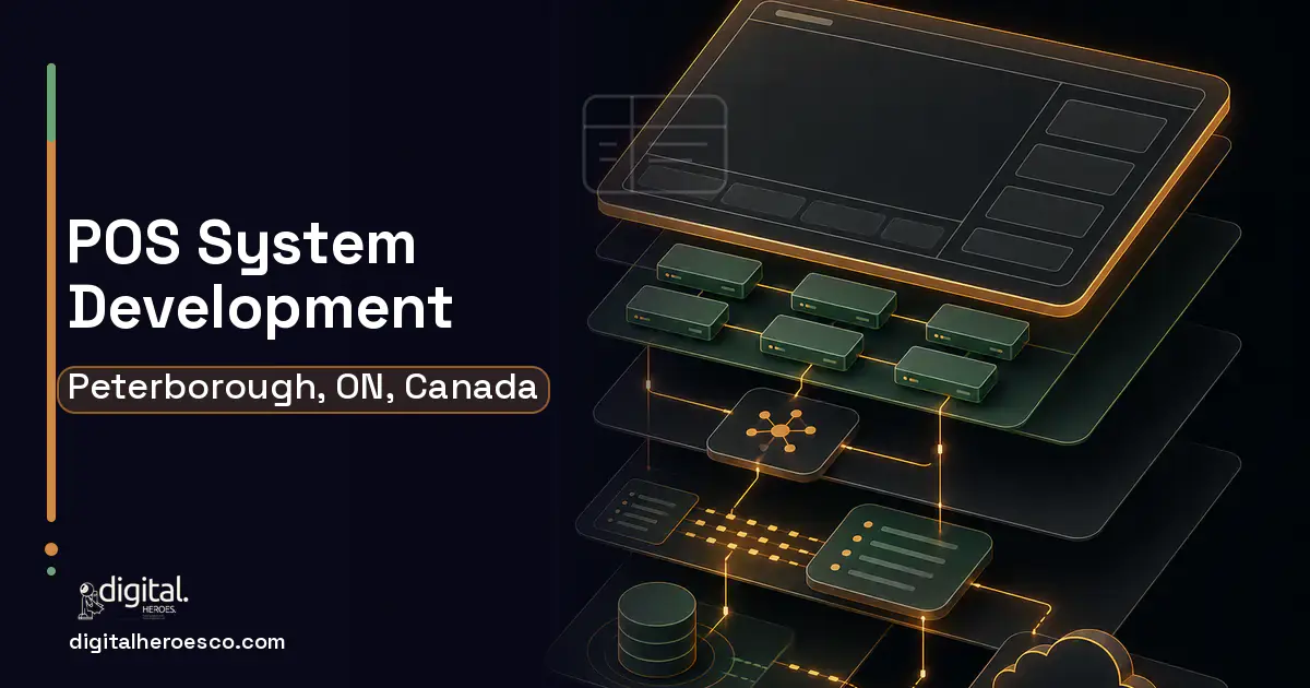 POS System Development product interface illustration for Peterborough, ON, Canada.