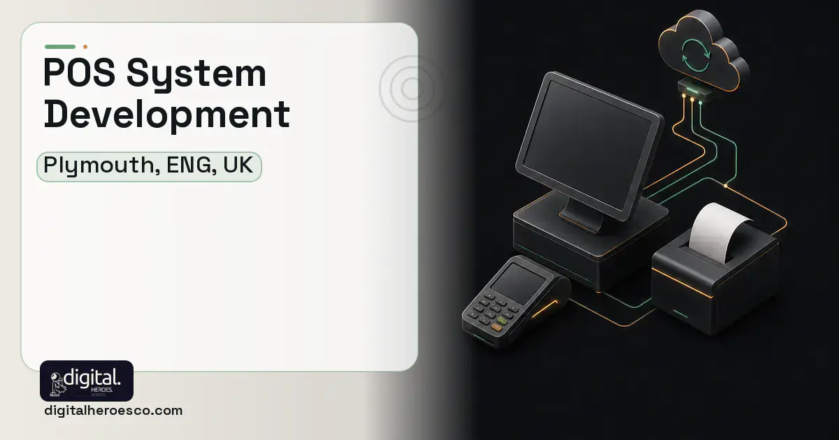 POS System Development software overview illustration for Plymouth, ENG, UK.