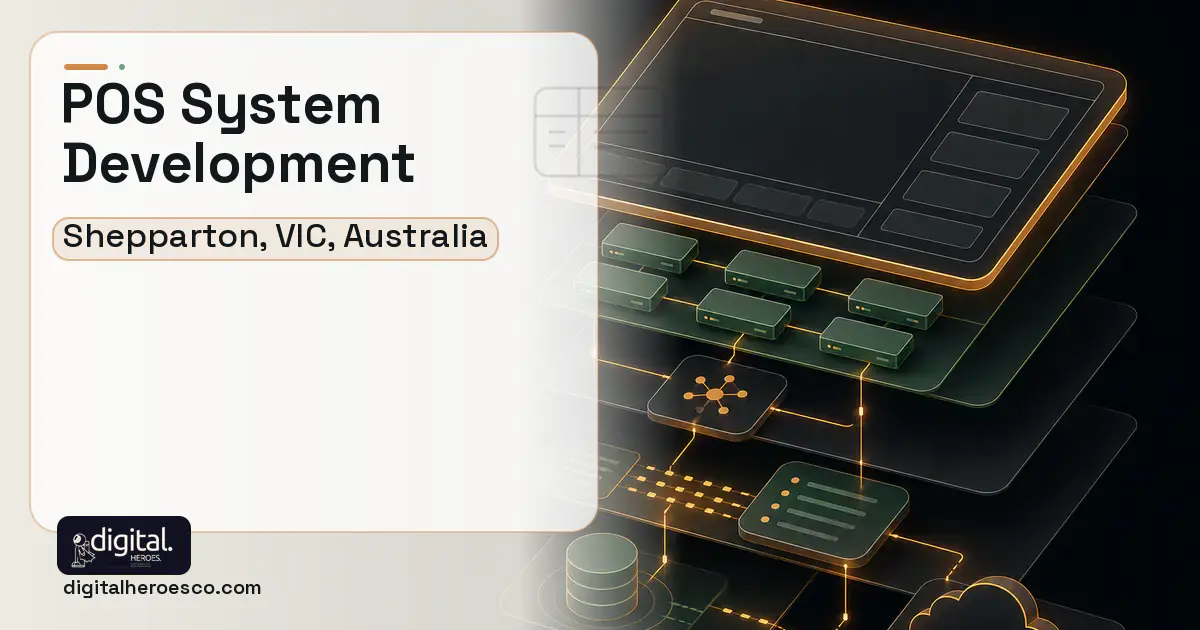 POS System Development product interface illustration for Shepparton, VIC, Australia.