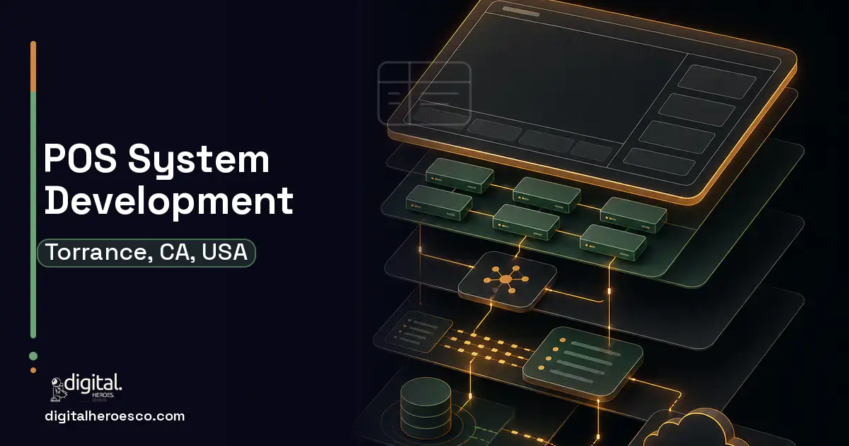POS System Development product interface illustration for Torrance, CA, USA.