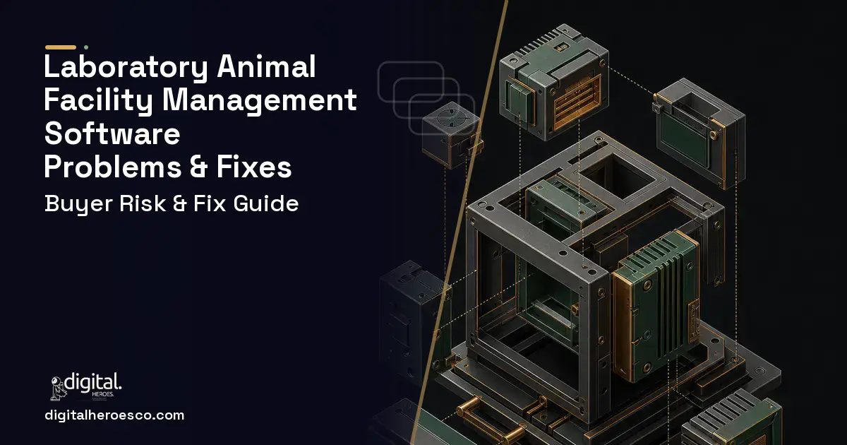 Laboratory Animal Facility Management Software software overview illustration showing common problems and fixes.
