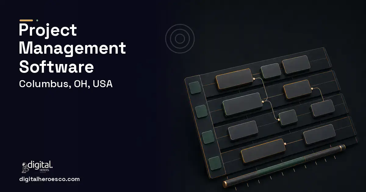 Project Management Software software overview illustration for Columbus, OH, USA.
