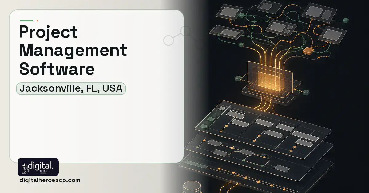 Project Management Software workflow illustration for Jacksonville, FL, USA.