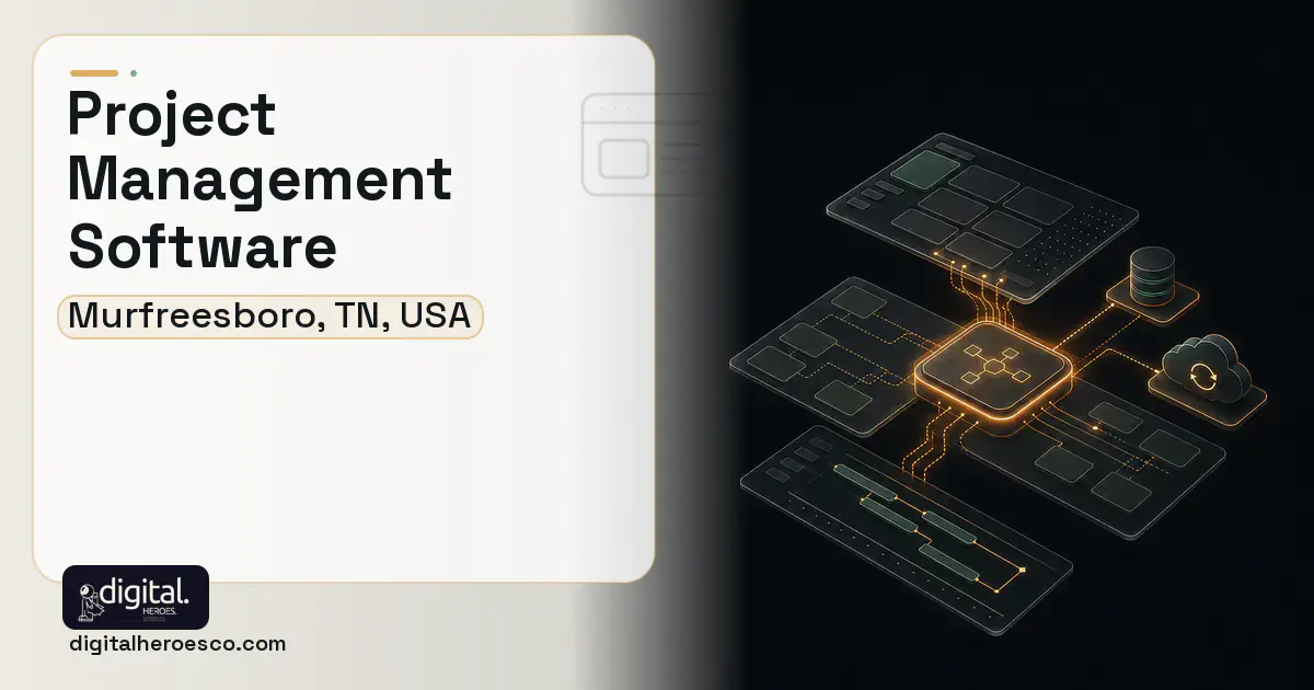 Project Management Software product interface illustration for Murfreesboro, TN, USA.