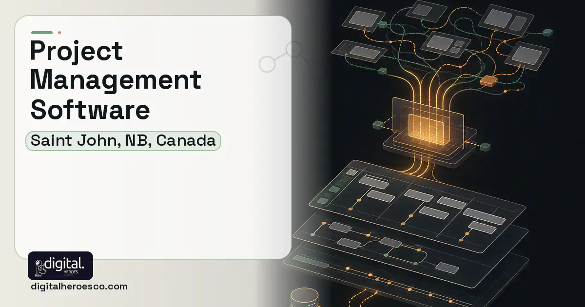 Project Management Software workflow illustration for Saint John, NB, Canada.